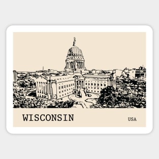 Wisconsin State USA Sticker